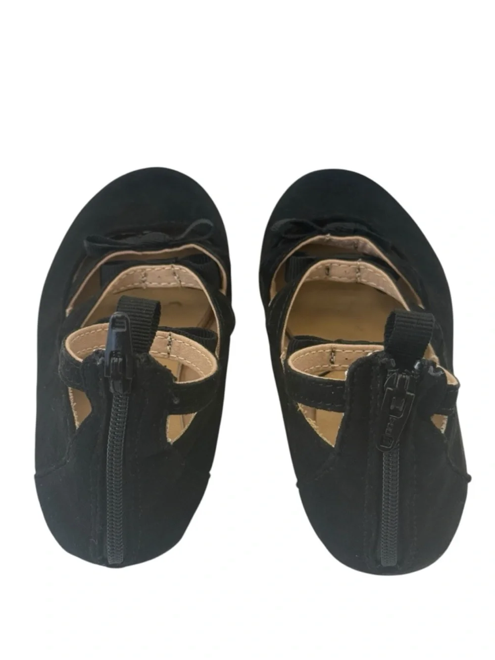Old Navy Toddler Girls' 2 Pairs Black Flats Slip-On Shoes Casual Style, Size‎ 7